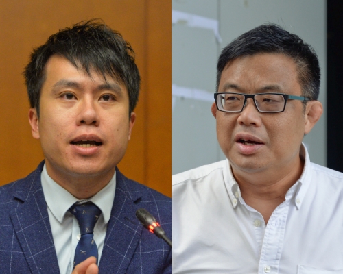 涂謹申（右）被DQ其中一個原因，是他參與民主派初選，估計鄺俊宇（左）稍後亦會被DQ。資料圖片