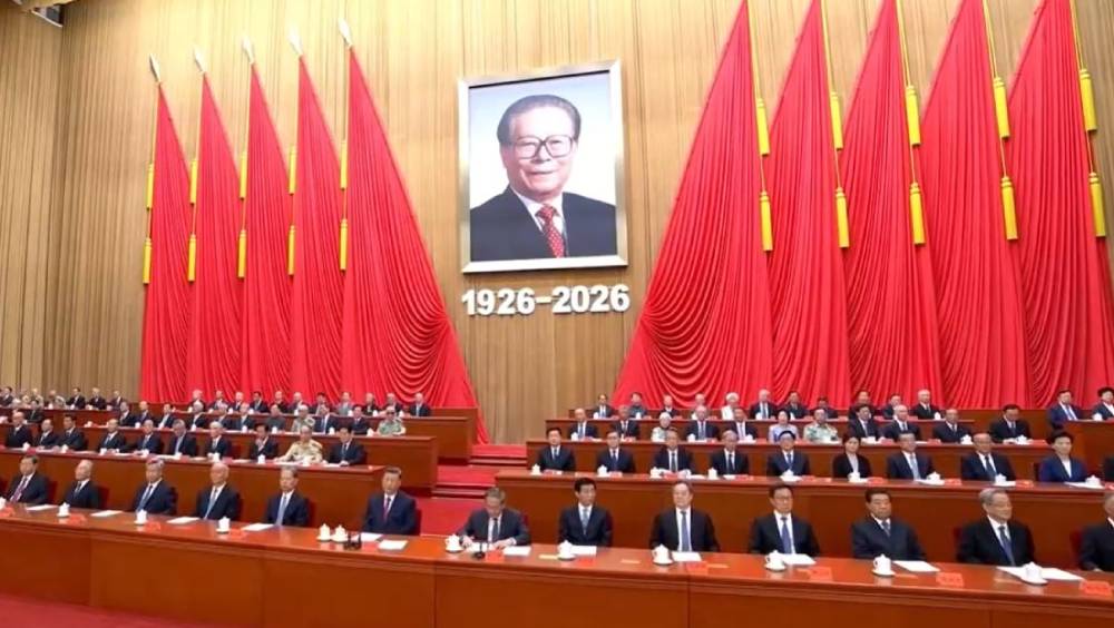紀念江澤民誕辰100周年大會早上在北京人民大會堂舉行。