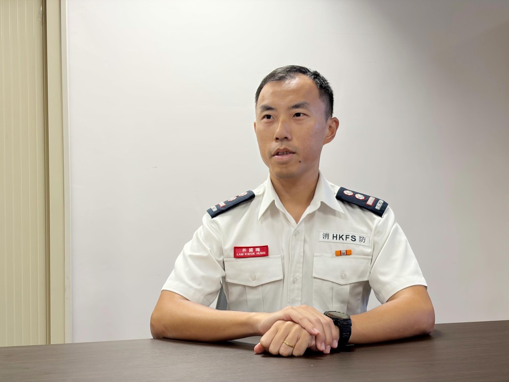 消防處高級消防隊長（消防設施監督）林國鴻。