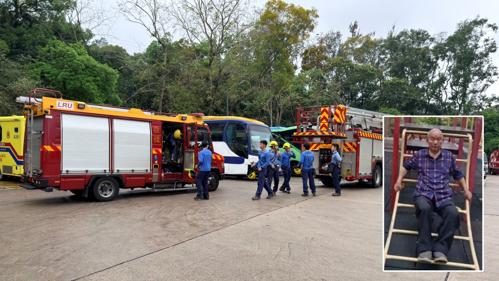救援人員繼續登山搜救失蹤何翁。梁國峰攝