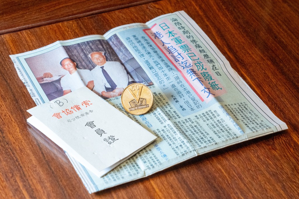 林定國指先父生前常常參與爭取賠償的活動。林定國FB圖片 林定國指先父生前常常參與爭取賠償的活動。林定國FB圖片