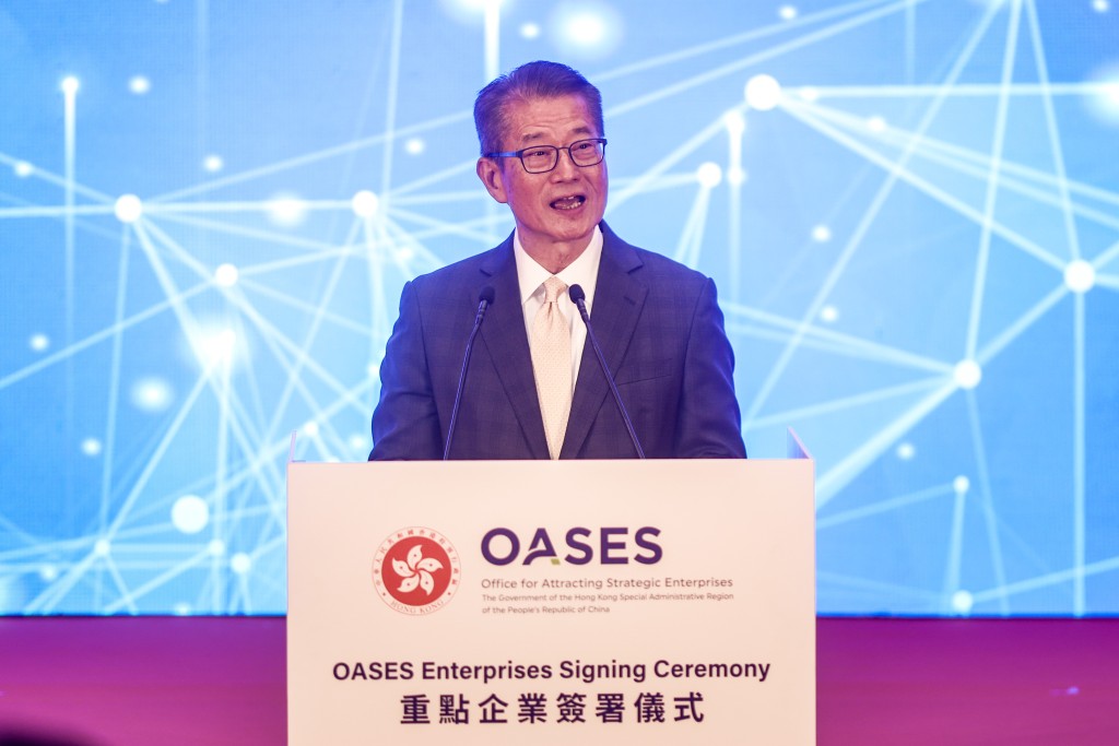 陳茂波指，不少企業選擇落戶北部都會區及河套深港合作區。