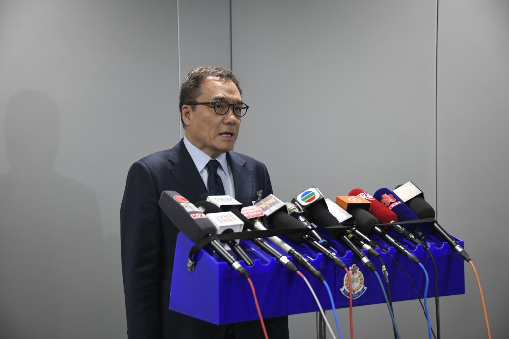 警務處國安處總警司李桂華交代案情。楊偉亨攝 警務處國安處總警司李桂華交代案情。楊偉亨攝
