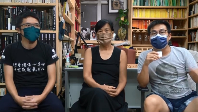 黃浩銘(右)於fb交代社民連提早換屆的原因。社民連fb片段截圖