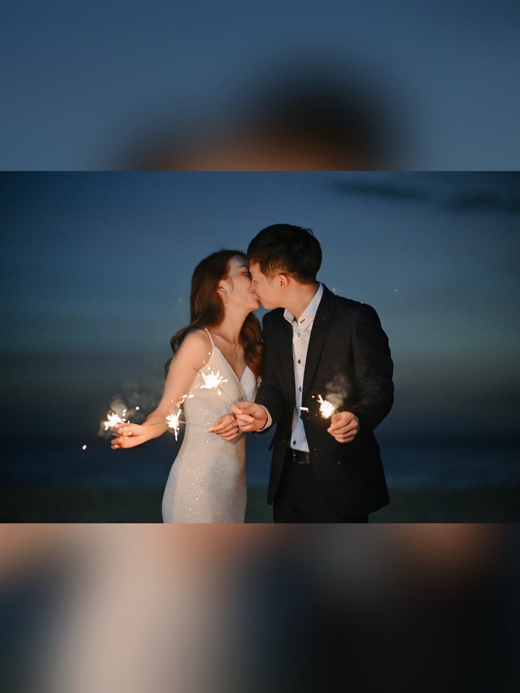 曾曉婷和老公浪漫合照。 曾曉婷和老公浪漫合照。