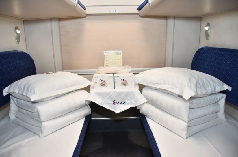滬港高鐵動臥列車的卧鋪設施。
