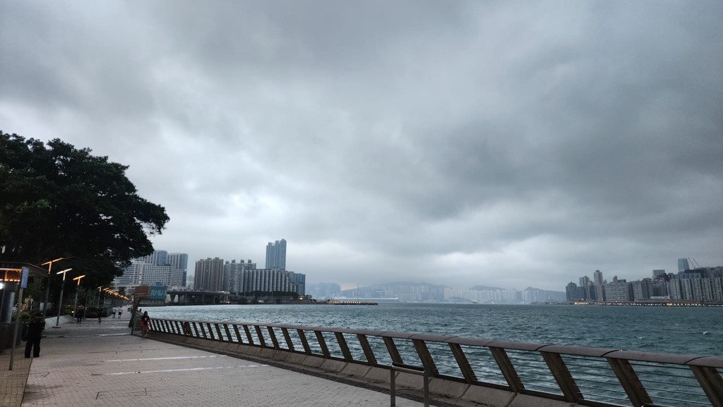 本港地區今日多雲，有幾陣驟雨，部分地區雨勢較大。黎志偉攝