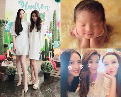 吳佩慈為細仔Hudson舉行百日宴，好友齊出席。