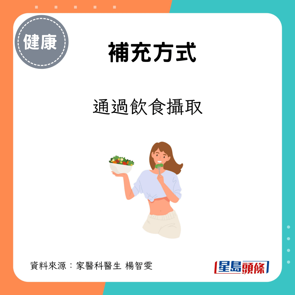 可通过饮食摄取