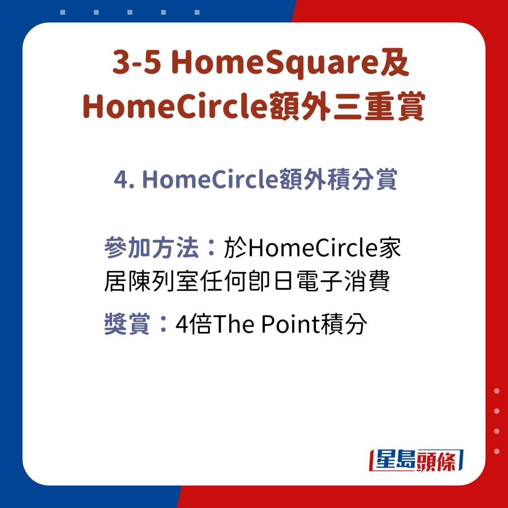 HomeSquare及HomeCircle額外三重賞——4. HomeCircle額外積分賞