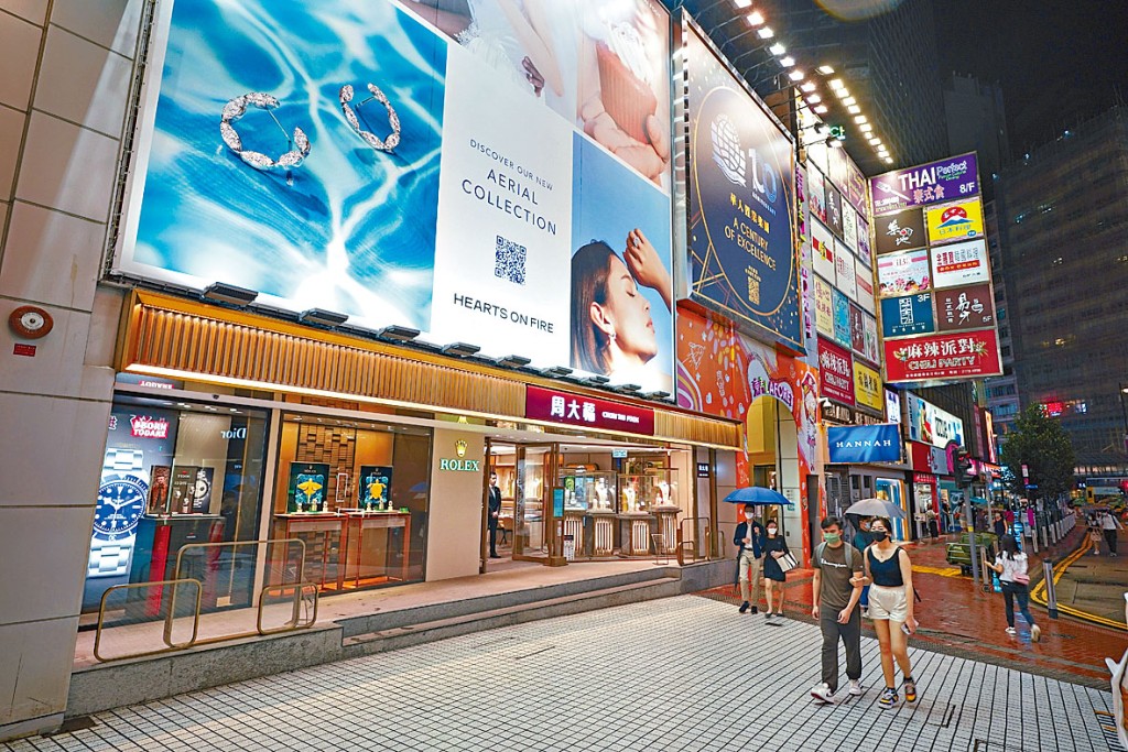 铜锣湾东角道单边铺王呎租156元急挫6成。