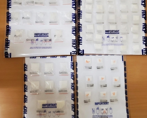 警方於行動中檢獲的部分毒品。警方圖片