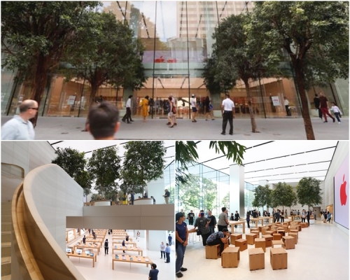 直營店樓高兩層，有超過36公尺高的落地玻璃窗。網圖