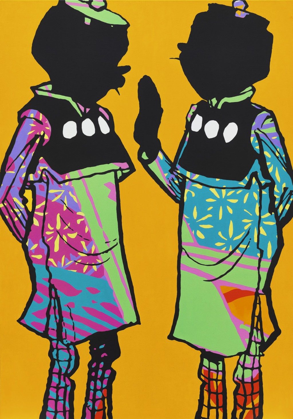 兒子王澤「弦外之音」系列彩畫作品。蘇富比官網圖片