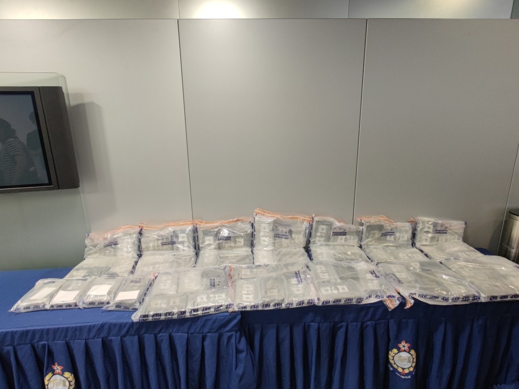 警方檢獲的毒品市值達6,300 萬元。 