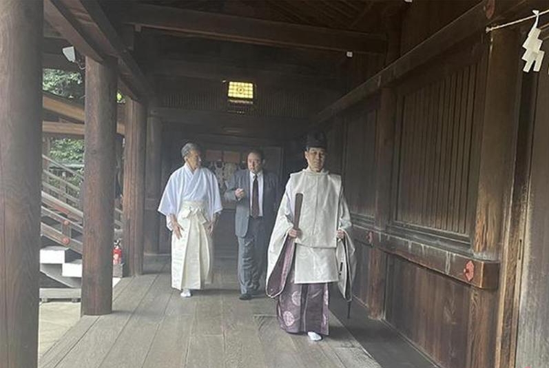 烏克蘭駐日大使到靖國神社參拜。