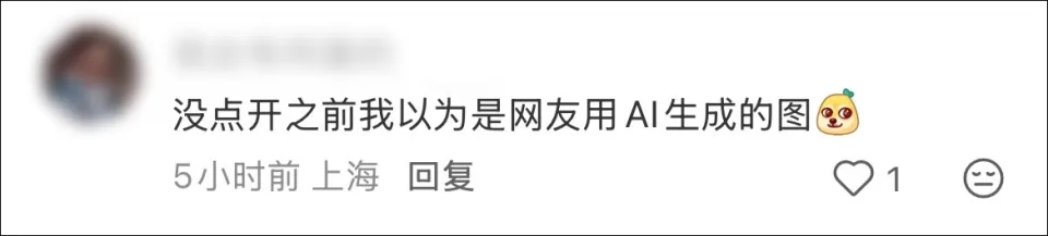网民：以为是AI生成的图。