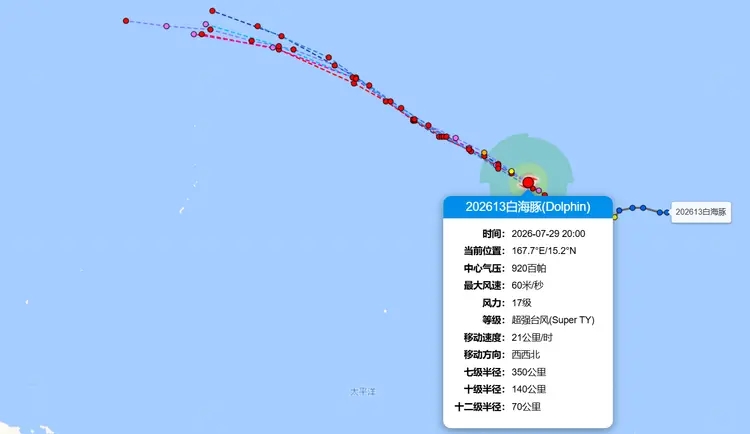 台风白海豚超预期增强至17级。 风云圈天气 台风白海豚超预期增强至17级。 风云圈天气