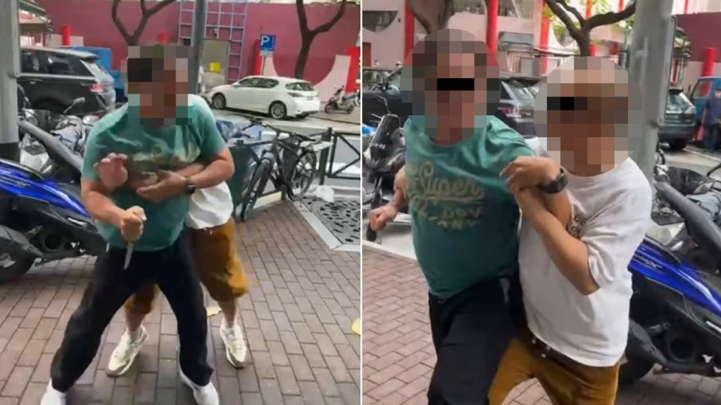 澳門男子捲購物爭執憤持刀 港人店主手指鎅傷。網上圖片