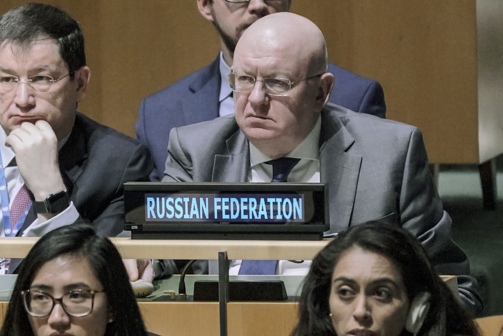 俄羅斯駐聯合國大使涅班濟亞（Vassily Nebenzia）說，俄羅斯的對手仍對擊敗一個核武擁有國存有「妄想」。AP