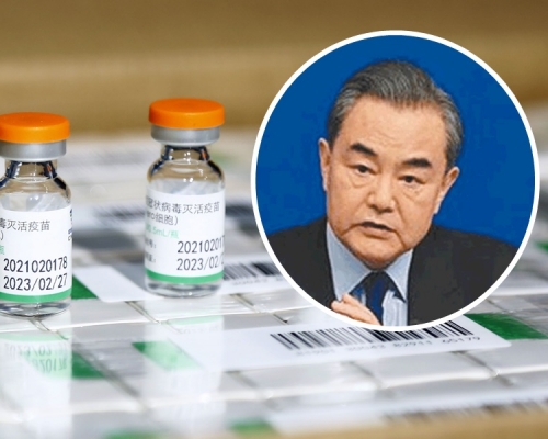 王毅表示正向80多個國家和3個國際組織提供疫苗援助。新華社