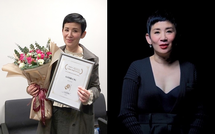 榮獲影后殊榮的吳君如 ,盛裝發表感言。