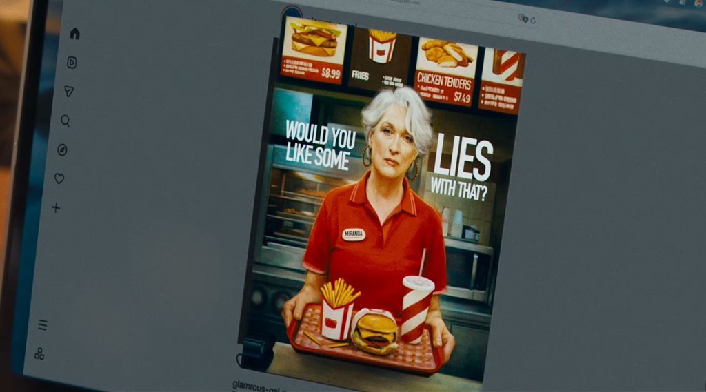 Miranda有可能鬧出了醜聞，不但她本人聲名受損，連公司股價亦狂跌。