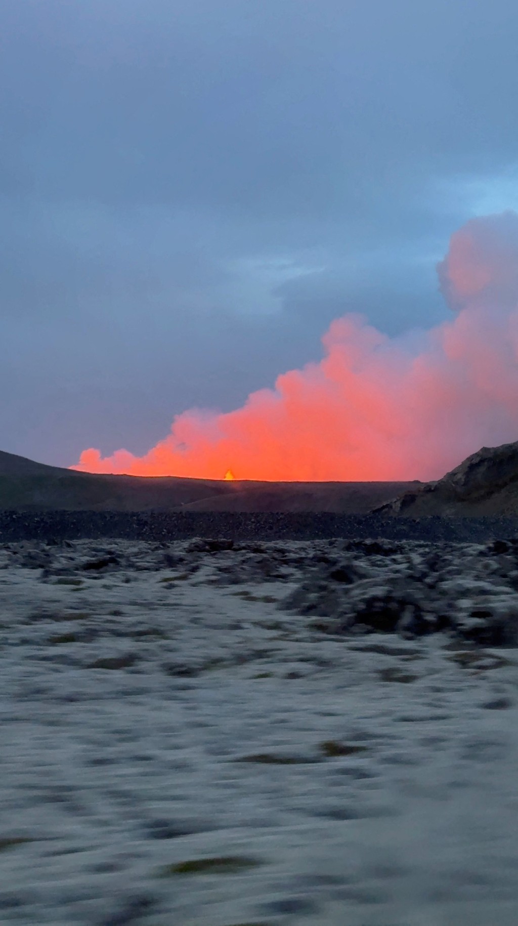 冰島近期不時有火山爆發。路透社