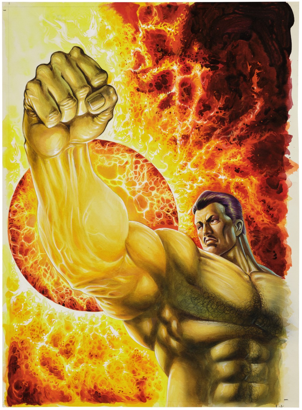 上官小寶（鄺東原），《不分勝負》， 1994年作（墨、紙本/41.1×30.3厘 米），估價8,000 ─ 10,000港元。