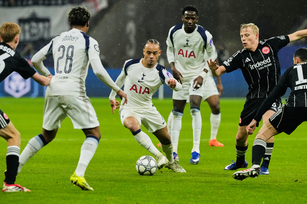 法蘭克福0：2熱刺。美聯社