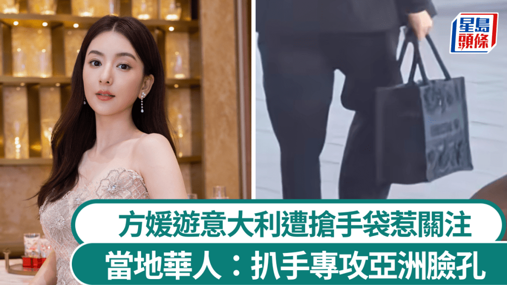 方媛意大利遭搶手袋,當地華人發聲。