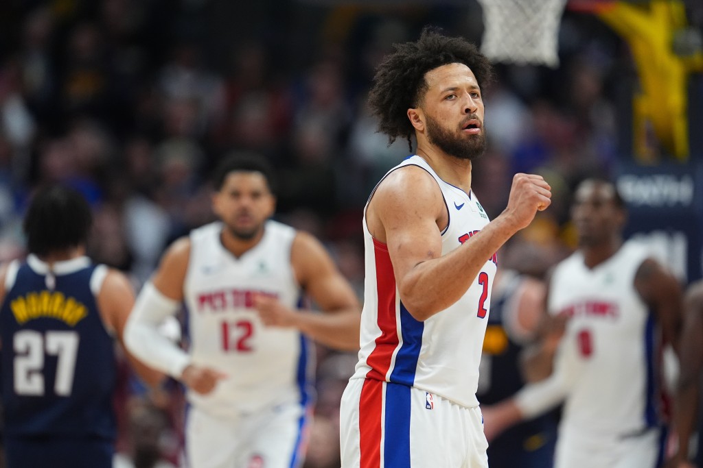 活塞主將根寧咸今仗得到22分11助攻。AP