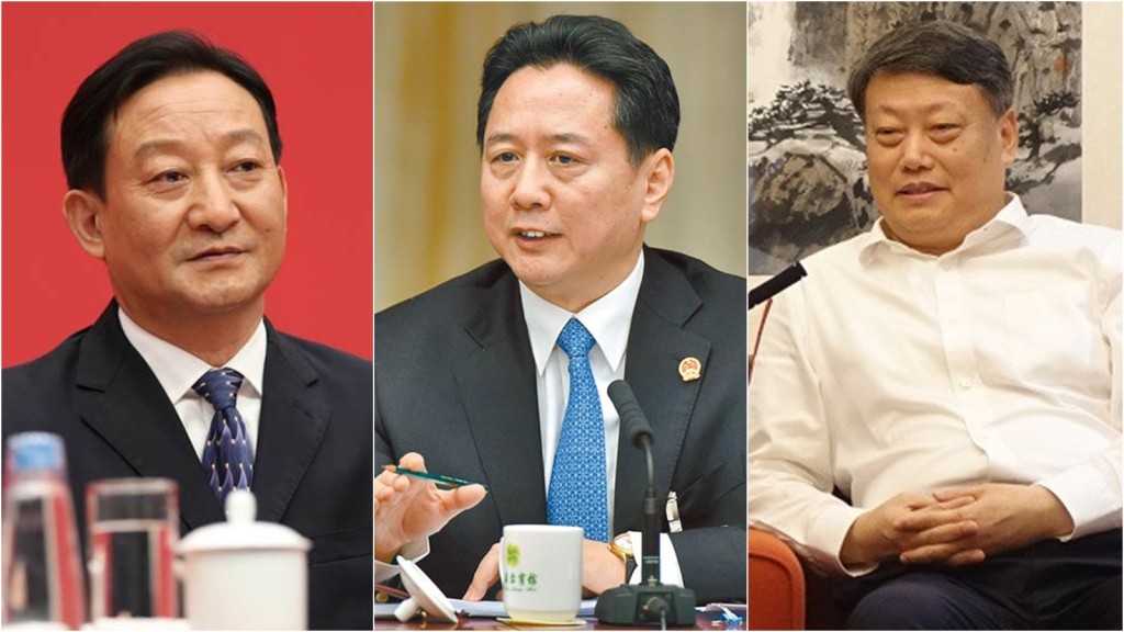 左起:江金權、李小鵬、唐一軍。資料圖片