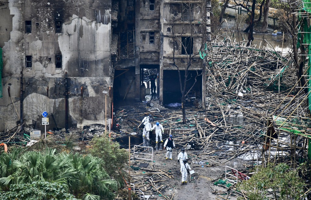 有批宏福苑大火燒著棚網引起。資料圖片
