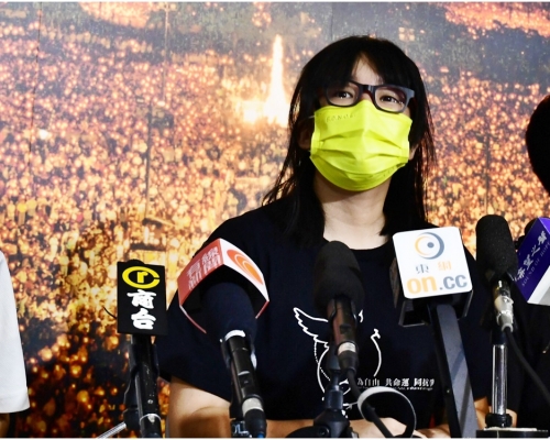 鄒幸彤昨日在記者會上表明，支聯會不會向警方國家安全處提交任何資料。資料圖片