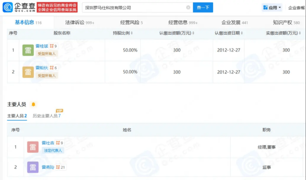 《企查查》資料。 《企查查》資料。