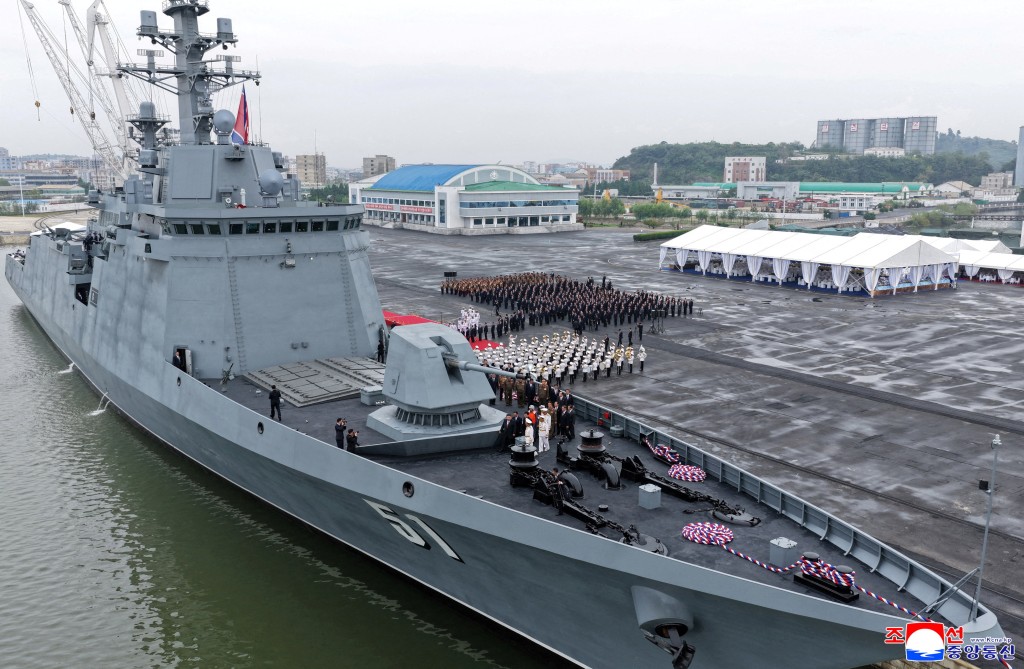 北韓5000噸級「崔賢號」驅逐艦。路透社