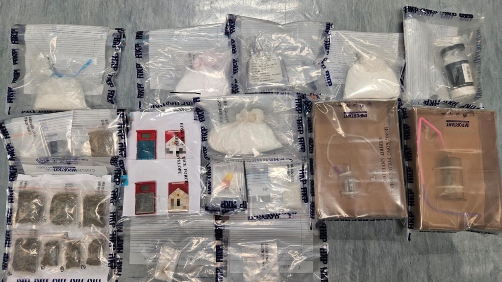 警方檢獲247萬元毒品。警方提供