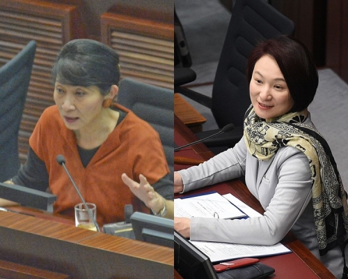 李慧琼(右)指,毛孟靜(左)的投訴並不公道。資料圖片