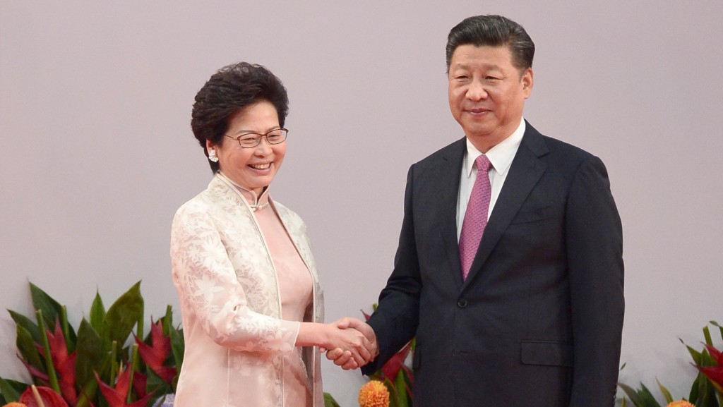 特首林鄭月娥表示,去年3月兩會期間,已向中央親口表達不尋求連任的意願。資料圖片