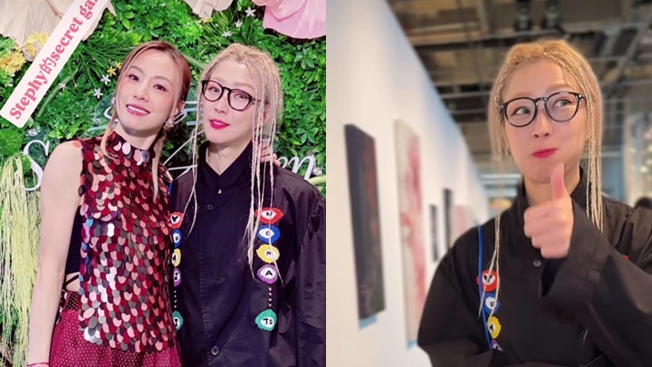 邓丽欣为个人画展作导赏员  郑秀文自愧不如举手指公大赞