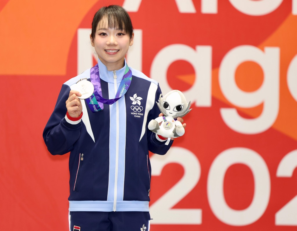 劉慕裳在空手道女子個人「形」項目奪得銀牌。徐嘉華攝 劉慕裳在空手道女子個人「形」項目奪得銀牌。徐嘉華攝