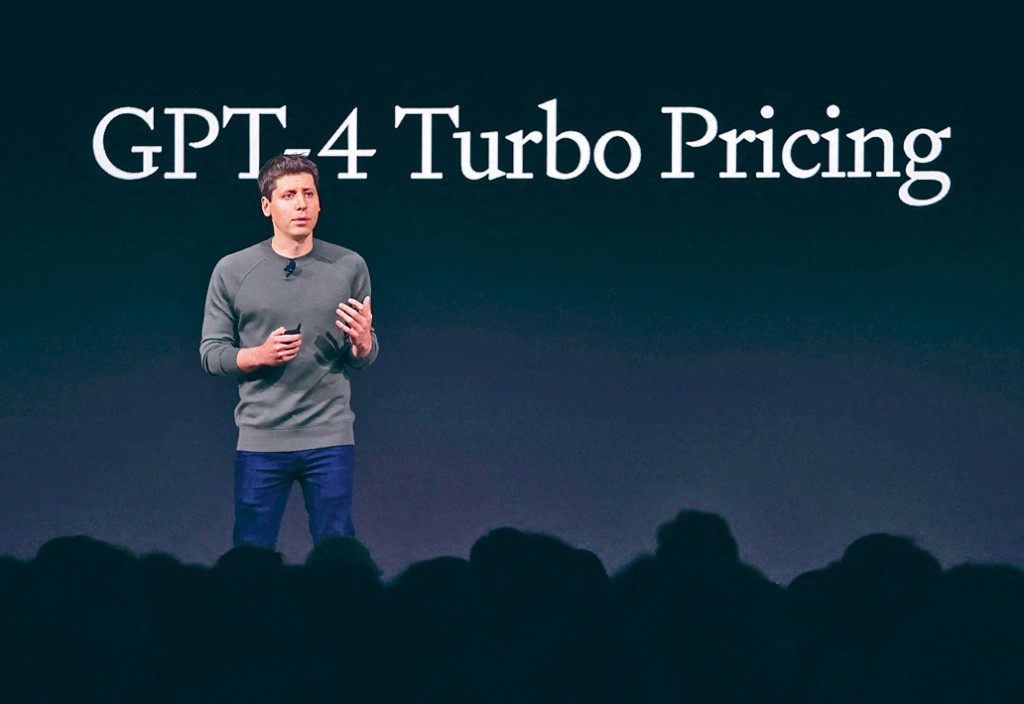 OpenAI行政總裁奧爾特曼介紹新一代語言模型GPT-4 Turbo。 