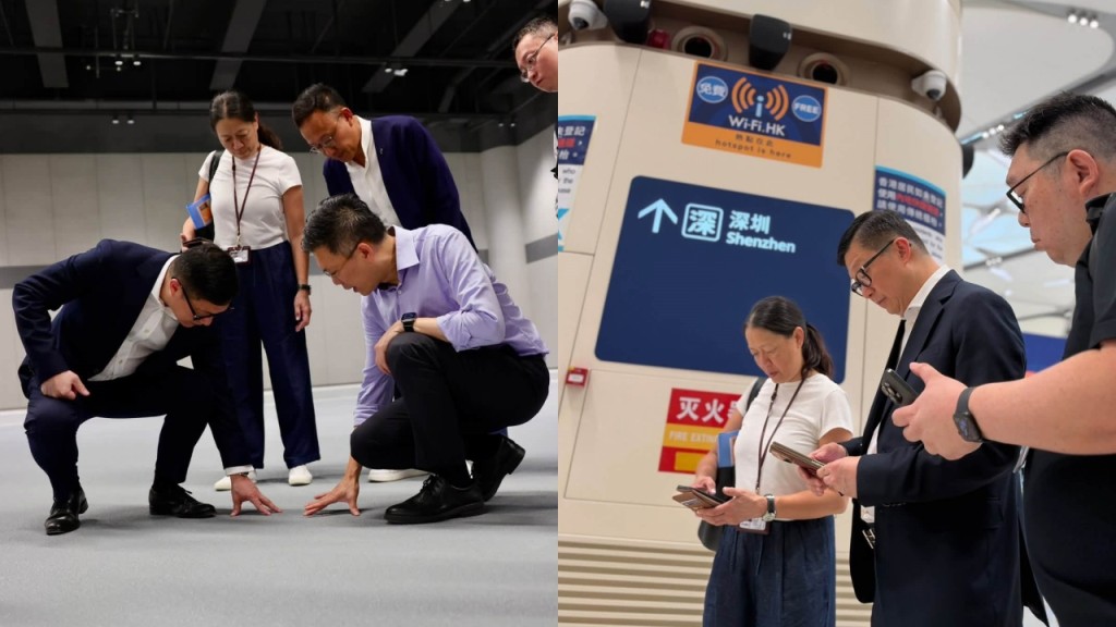 新皇岗口岸｜邓炳强再亲赴视察 指路面防滑已铺好 WiFi流量大幅提升