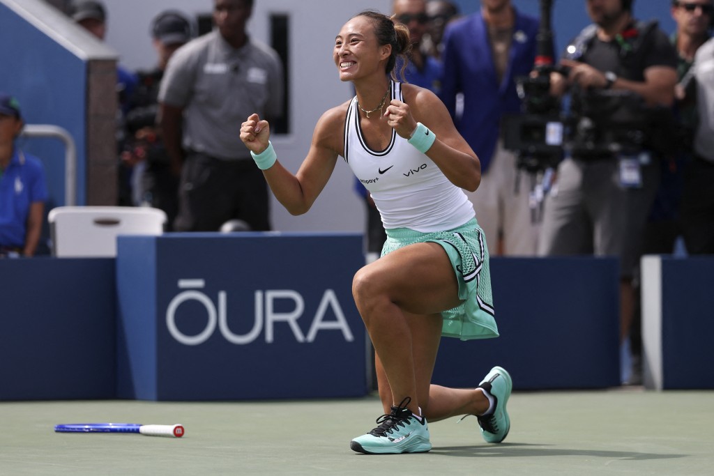 鄭欽文決勝盤落後0:5反勝姫絲(Madison Keys)晉級。AFP