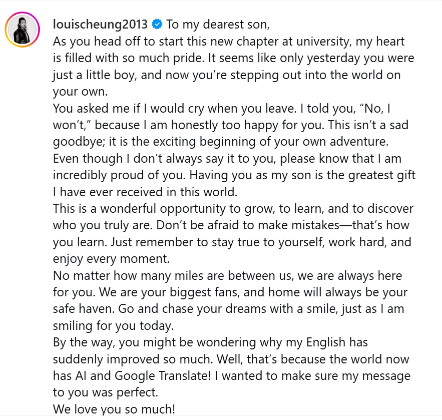 （圖片來源：IG@louischeung2013）