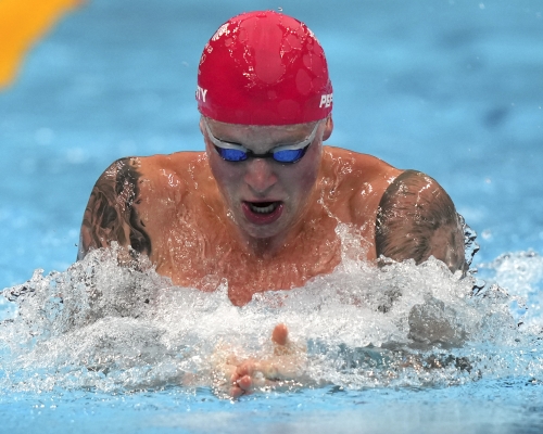比迪奪男子100米蛙泳金牌。AP
