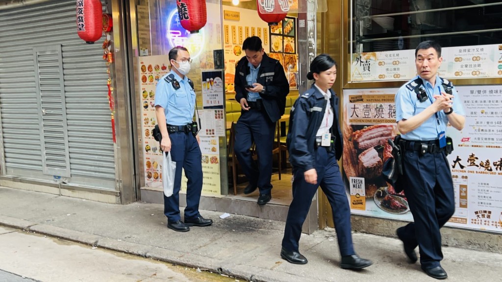 警員到場調查。蔡楚輝攝 警員到場調查。蔡楚輝攝