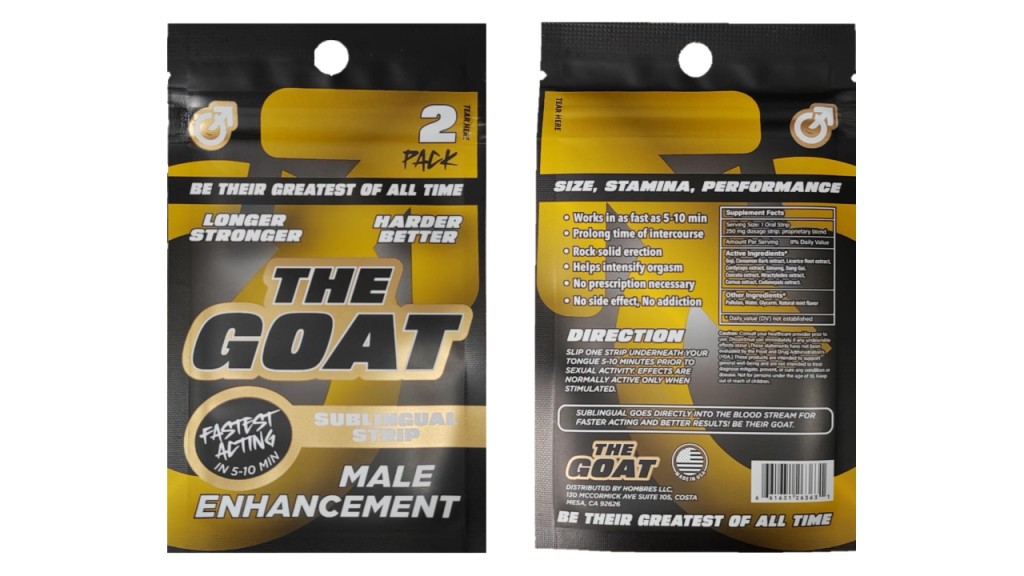 ​通訊軟件有人售賣違規壯陽藥 衞生署夥警方拘兩男女