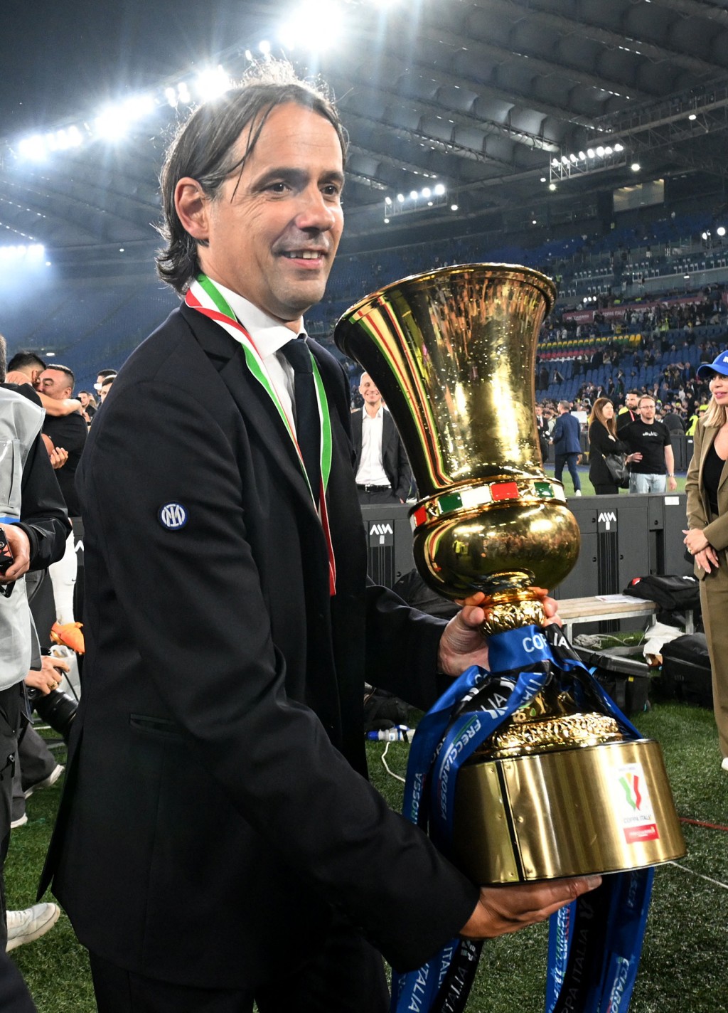 這亦是今季由「細恩」施蒙尼恩沙基的國際米蘭第二個盃賽冠軍。Reuters
